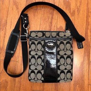Coach Crossbody Logo black and gray